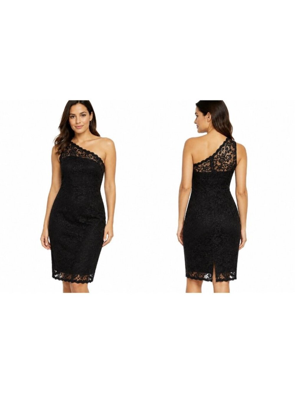 Talbots 6P 6 P Black Lace One Shoulder Cocktail Party Classic Dress NEW $189